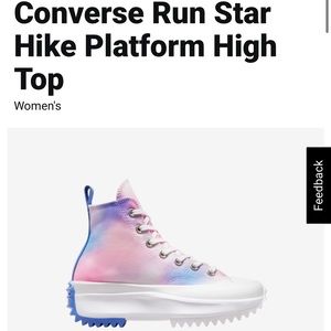 Converse Run Star Platform High Tops - Size 9